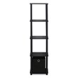 Pemberly Row No Tools Wood 5-Tier Display Decorative Shelf in Black