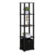 Pemberly Row No Tools Wood 5-Tier Display Decorative Shelf in Black