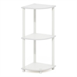 Pemberly Row 3-Tier Corner Display Rack Multipurpose Shelving in White