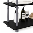 Pemberly Row Engineered Wood 5-Tier Shelf Display Rack in Black and Gray