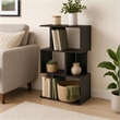 Pemberly Row Simply Modern 3-Tier Open Book Shelf in Espresso