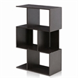 Pemberly Row Simply Modern 3-Tier Open Book Shelf in Espresso