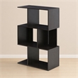 Pemberly Row Simply Modern 3-Tier Open Book Shelf in Espresso