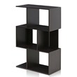 Pemberly Row Simply Modern 3-Tier Open Book Shelf in Espresso