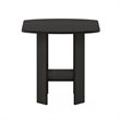 Pemberly Row Simple Design End Table with Rounded Corners in Espresso