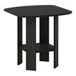 Pemberly Row Simple Design End Table with Rounded Corners in Espresso