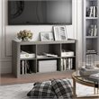 Pemberly Row Multipurpose TV Stand and Bookcase with Storage in Oak Gray