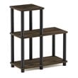 Pemberly Row Wood Accent Decorative Shelf in Columbia Walnut/Black