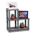 Pemberly Row Engineered Wood Accent Decorative Shelf in French Oak Gray