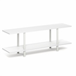 Pemberly Row 2-Tier 47.2 Inch Wide Toolless Book Shelf in White