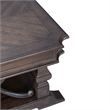 Pemberly Row Cocktail Table with Casters and Scrolled Accent in Chateau Brown