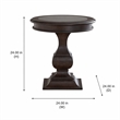 Pemberly Row Round End Table with Blue Stone Insert in Chateau Brown Hickory