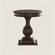 Pemberly Row Round End Table with Blue Stone Insert in Chateau Brown Hickory