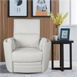 Pemberly Row Power Glider Recliner with USB Charger in Frost