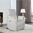 Pemberly Row Power Glider Recliner with USB Charger in Frost