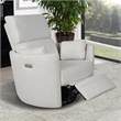 Pemberly Row Power Glider Recliner with USB Charger in Frost