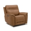 Pemberly Row Power Reclining Sofa & Recliner Set in Camel Brown Leather