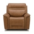 Pemberly Row Power Reclining Sofa & Recliner Set in Camel Brown Leather