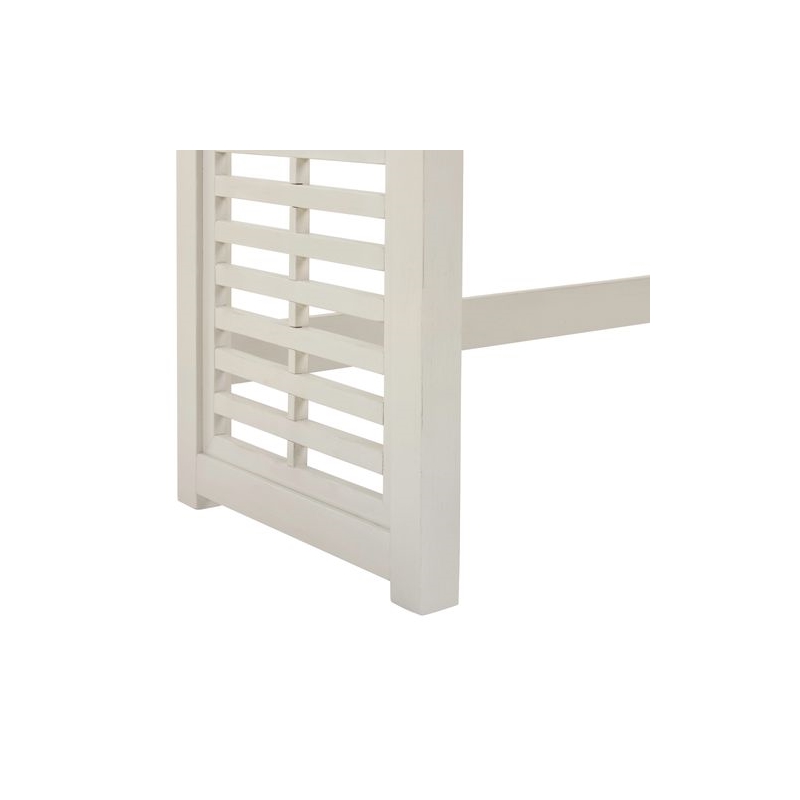 Pemberly Row Sofa Bar Console Table with Charging Station in Linen Finish