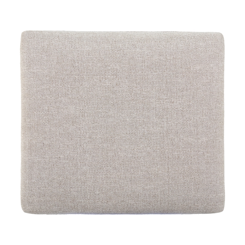 Pemberly Row Upholstered Console Stool in Linen Finish with Taupe Fabric