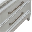 Pemberly Row Nightstand with LED Lights and Charging Station White