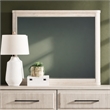Pemberly Row Landscape Mirror for Dresser Mount in Natural White