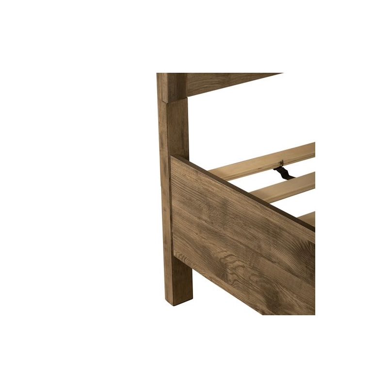 Pemberly Row Queen Storage Bed Frame in Light Brown Rubberwood