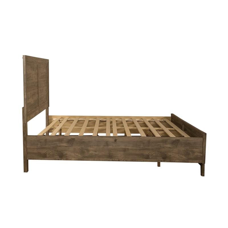 Pemberly Row King Storage Bed Frame with 2 Drawer Footboard in Brown