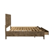Pemberly Row King Storage Bed Frame with 2 Drawer Footboard in Brown