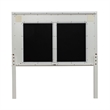 Pemberly Row Queen Upholstered Panel Headboard with LED Lights in White
