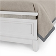 Pemberly Row Queen Upholstered Panel Headboard with LED Lights in White
