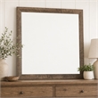 Pemberly Row Square Mirror with Canted Moldings in Cobblestone Finish