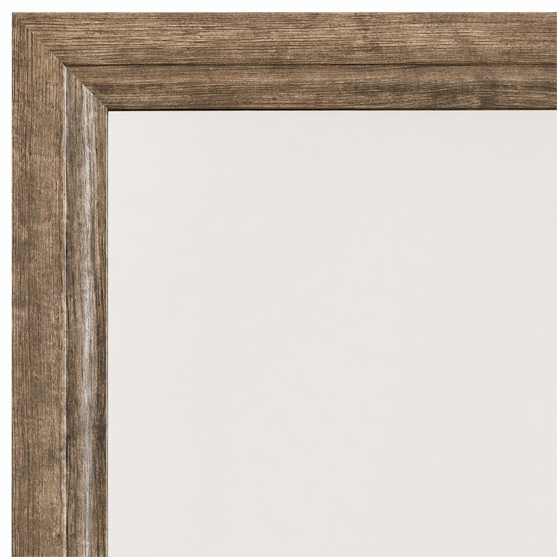 Pemberly Row Square Mirror with Canted Moldings in Cobblestone Finish