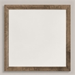 Pemberly Row Square Mirror with Canted Moldings in Cobblestone Finish