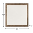 Pemberly Row Square Mirror with Canted Moldings in Cobblestone Finish