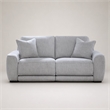 Pemberly Row Power Reclining Sofa with Throw Pillows in Smoke Gray