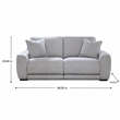 Pemberly Row Power Reclining Sofa with Throw Pillows in Smoke Gray