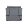 Pemberly Row Triple Power Swivel Glide Recliner with Charging in Blue Gray