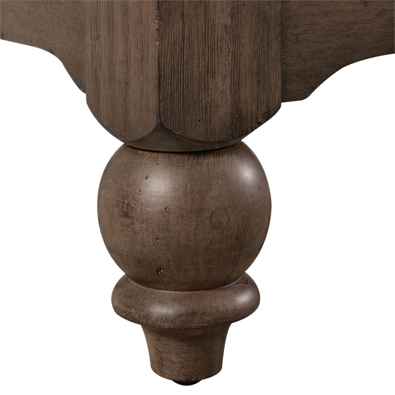 Pemberly Row 2-Drawer Nightstand with Charging Station in Taupe Finish