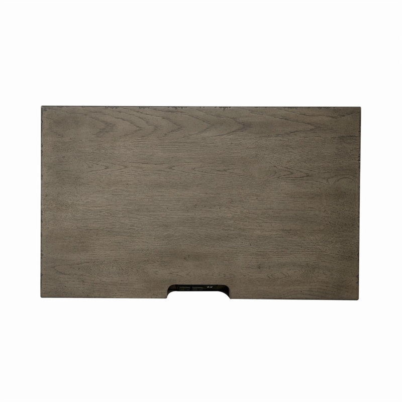 Pemberly Row 2-Drawer Nightstand with Charging Station in Taupe Finish