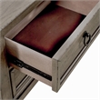 Pemberly Row 2-Drawer Nightstand with Charging Station in Taupe Finish