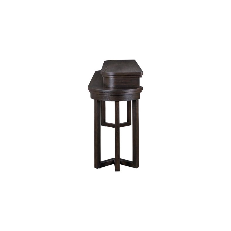 Pemberly Row Console Bar Table with Charging Station in Peppercorn