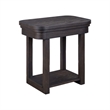 Pemberly Row Living Room Chairside Table with Storage Shelf in Peppercorn