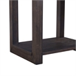 Pemberly Row Living Room Chairside Table with Storage Shelf in Peppercorn