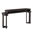 Pemberly Row 4 Piece Charging Console Table Set with 3 Stools in Peppercorn