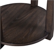 Pemberly Row Round End Table with Storage Shelf in Peppercorn