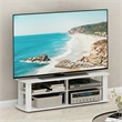 Pemberly Row 3-Tier TV Center Soft Edges for TV up to 50 Inch in White
