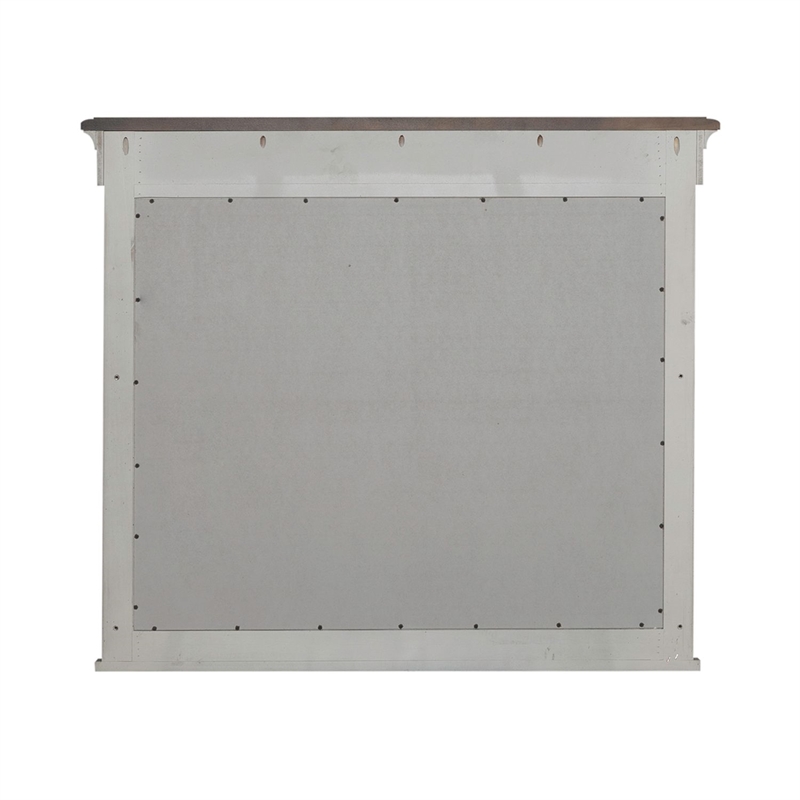Pemberly Row Landscape Mirror with Beveled Edge in Weathered Linen