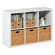 Pemberly Row 6-Cube Extra Thick Frame Reversible Closed Back Bookcase in White