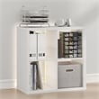 Pemberly Row LED Lights 4-Cube Reversible Extra Thick Frame Bookcase in White